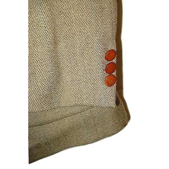 Yves Saint Laurent Mens 44 Tan Wool Silk Lined Dress Jacket Coat Size 44 - Picture 3 of 8